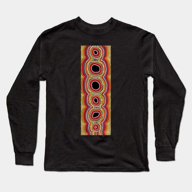 Aboriginal Art - SeedPod Long Sleeve T-Shirt by hogartharts